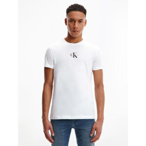 Calvin Klein pánské bílé tričko - M (0K4)
